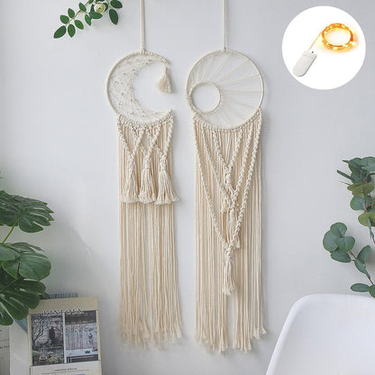 Wall lamps Bohemian Macrame Dream Catcher With Lights sold by Fleurlovin, Free Shipping Worldwide