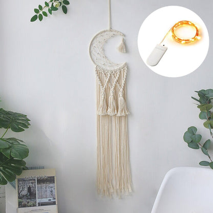 Wall lamps Bohemian Macrame Dream Catcher With Lights sold by Fleurlovin, Free Shipping Worldwide