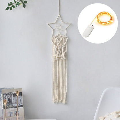 Wall lamps Bohemian Macrame Dream Catcher With Lights sold by Fleurlovin, Free Shipping Worldwide