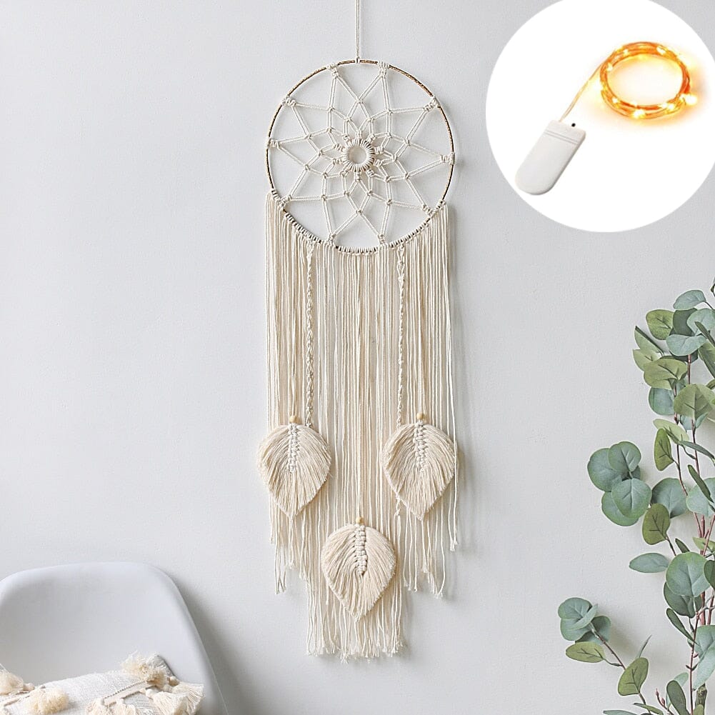 Wall lamps Bohemian Macrame Dream Catcher With Lights sold by Fleurlovin, Free Shipping Worldwide