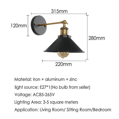 Wall lamps Hunter Industrial Wall Lamp sold by Fleurlovin, Free Shipping Worldwide