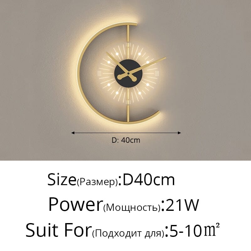 Wall lamps NYRA Unqiue LED wall clock sold by Fleurlovin, Free Shipping Worldwide