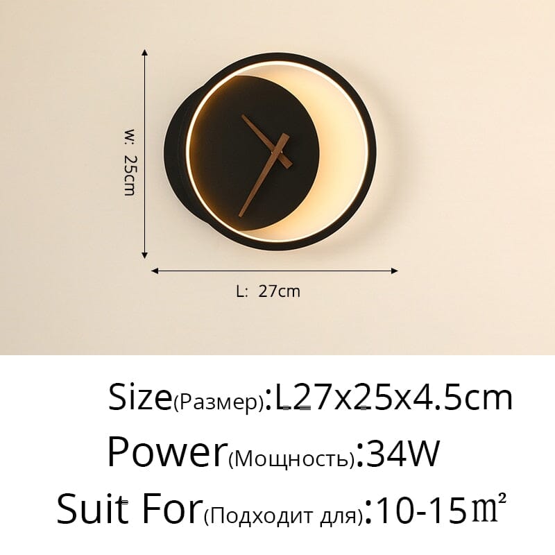 Wall lamps NYRA Unqiue LED wall clock sold by Fleurlovin, Free Shipping Worldwide