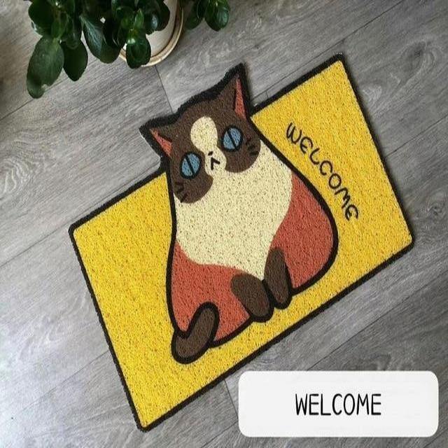  Welcome Cat Rug sold by Fleurlovin, Free Shipping Worldwide