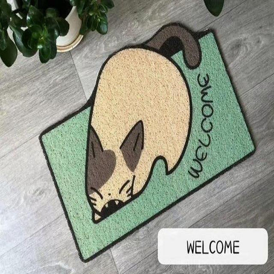  Welcome Cat Rug sold by Fleurlovin, Free Shipping Worldwide