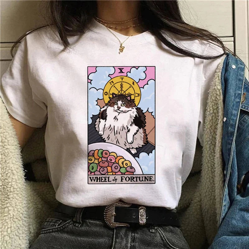  Wheel Fortune Cat T-Shirt sold by Fleurlovin, Free Shipping Worldwide