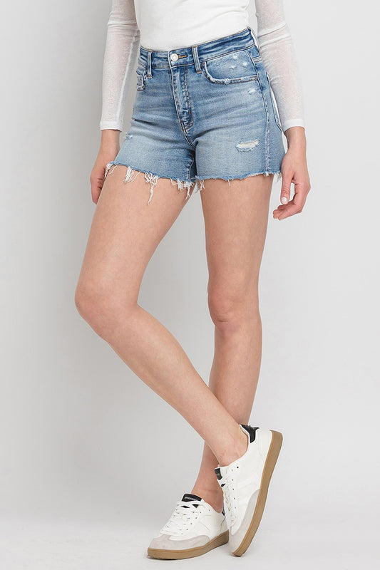 Shorts vaqueros de talle alto de Vervet by Flying Monkey