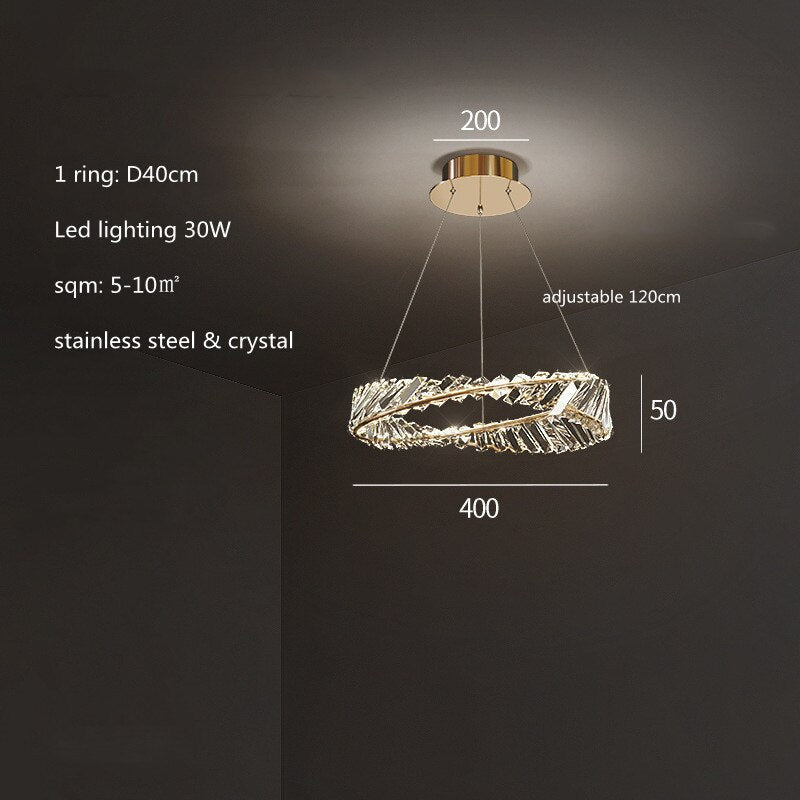 chandeliers Crystal Luxtre Ring Chandelier sold by Fleurlovin, Free Shipping Worldwide