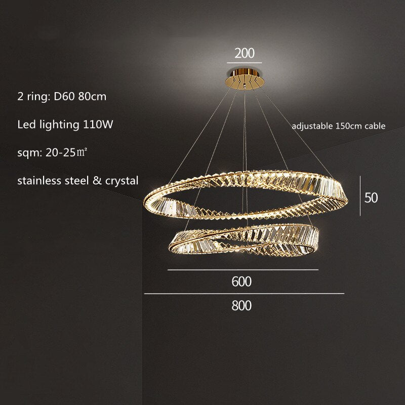 chandeliers Crystal Luxtre Ring Chandelier sold by Fleurlovin, Free Shipping Worldwide