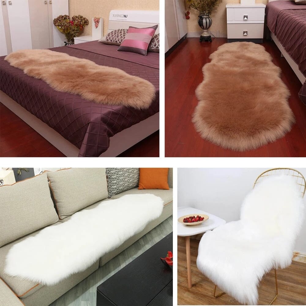 rugs Faux fur bedroom carpet sold by Fleurlovin, Free Shipping Worldwide