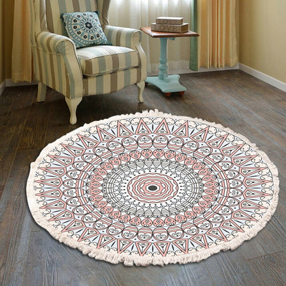 rugs Hand Woven Mandala Tassel rug sold by Fleurlovin, Free Shipping Worldwide