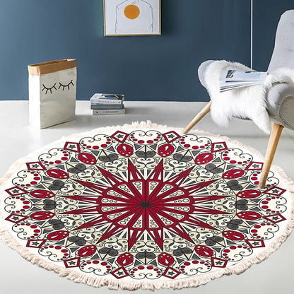 rugs Hand Woven Mandala Tassel rug sold by Fleurlovin, Free Shipping Worldwide