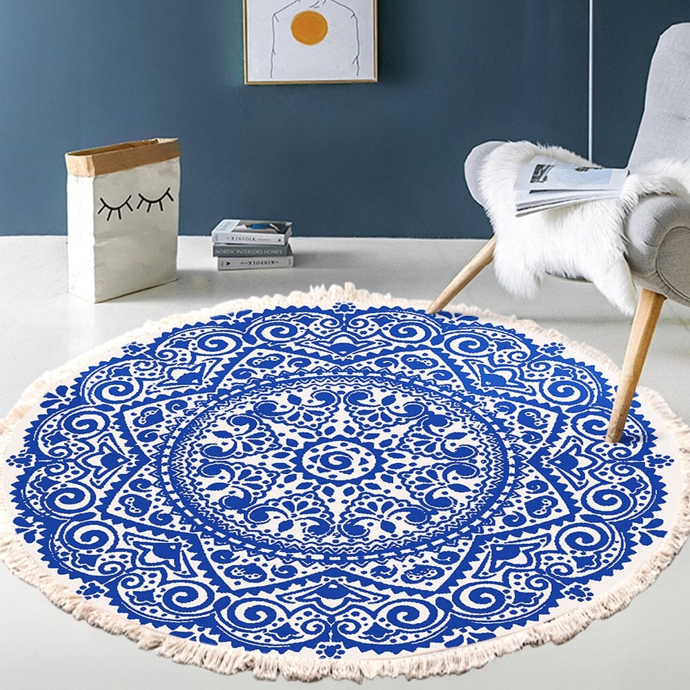 rugs Hand Woven Mandala Tassel rug sold by Fleurlovin, Free Shipping Worldwide