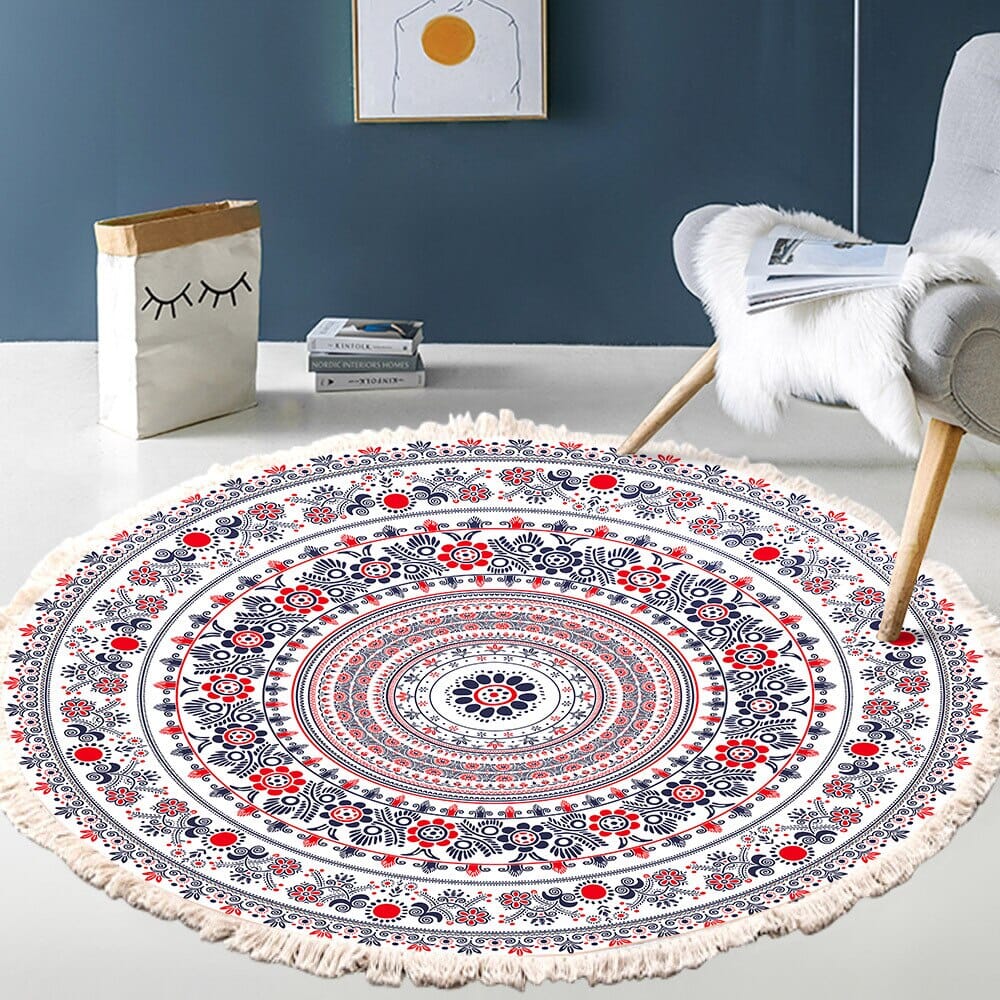 rugs Hand Woven Mandala Tassel rug sold by Fleurlovin, Free Shipping Worldwide