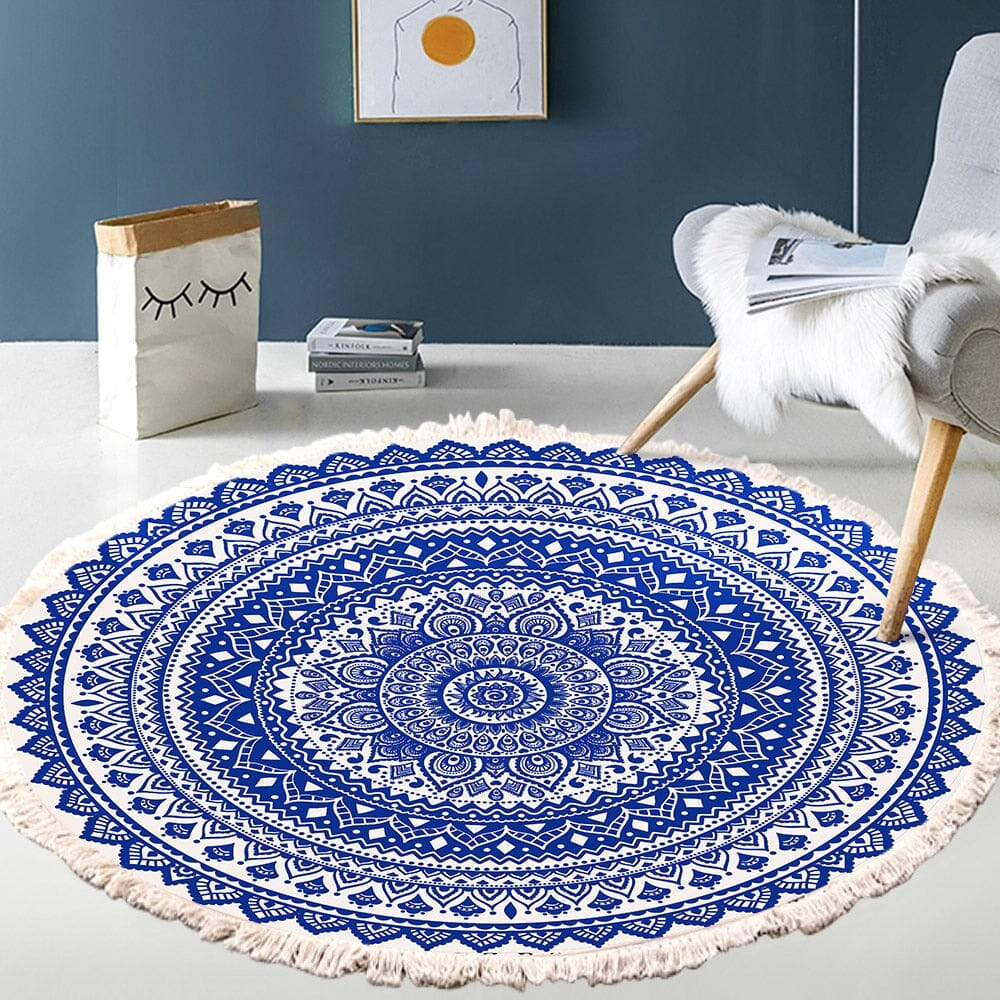 rugs Hand Woven Mandala Tassel rug sold by Fleurlovin, Free Shipping Worldwide