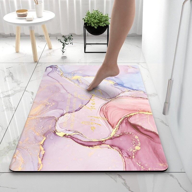 rugs Marble Non-slip Rubber Bathroom Matt sold by Fleurlovin, Free Shipping Worldwide