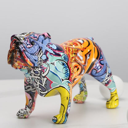 Bulldog Painted with Graffiti - Premium  from Fleurlovin - Just $129.95! Shop now at Fleurlovin