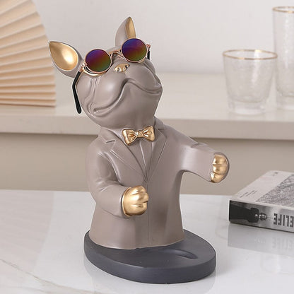 Wine Holder Shaped like a French Bulldog