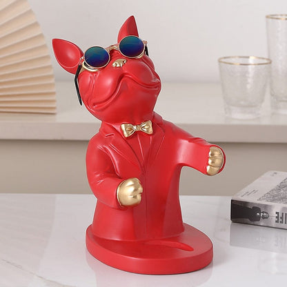 Wine Holder Shaped like a French Bulldog