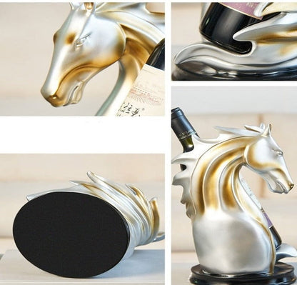 Wine Holder with Majestic Horse Design