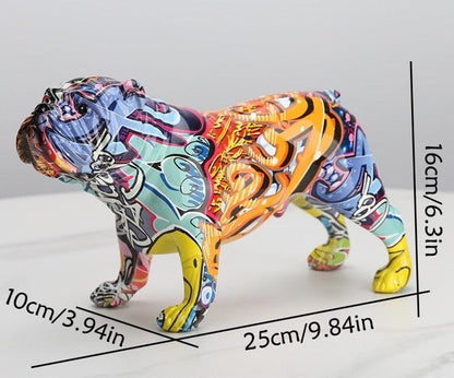 Bulldog Painted with Graffiti - Premium  from Fleurlovin - Just $129.95! Shop now at Fleurlovin