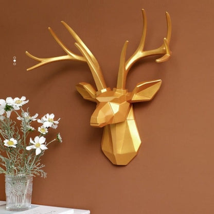 Geometric Wall Decoration with Deer Head - Premium  from Fleurlovin - Just $189.95! Shop now at Fleurlovin