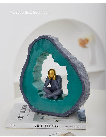 Sculpture of a Meditating Solitude - Premium  from Fleurlovin - Just $89.95! Shop now at Fleurlovin