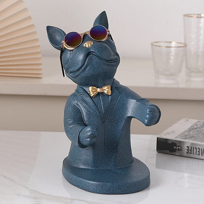 Wine Holder Shaped like a French Bulldog