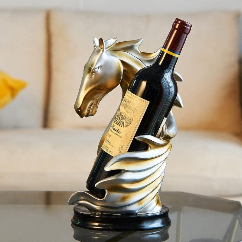 Wine Holder with Majestic Horse Design