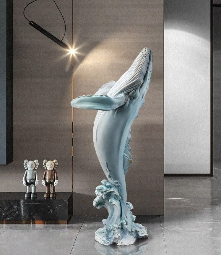 Sculpture of Blue Whale Riding a Wave - Premium  from Fleurlovin - Just $599.95! Shop now at Fleurlovin