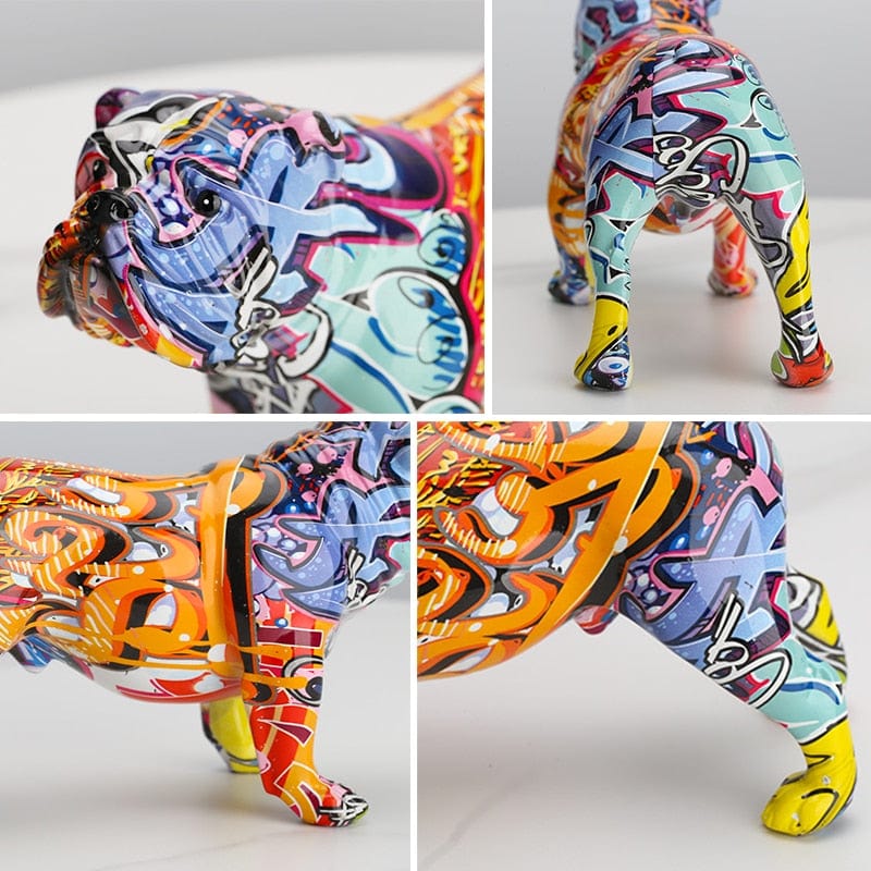 Bulldog Painted with Graffiti - Premium  from Fleurlovin - Just $129.95! Shop now at Fleurlovin