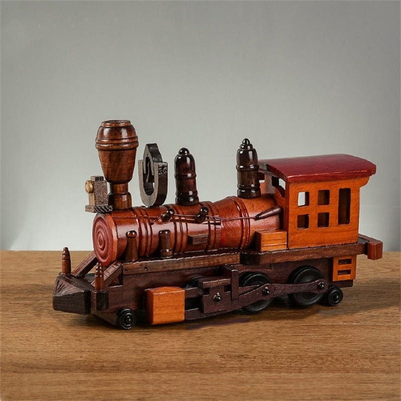 Retro Steam Train Made of Wood