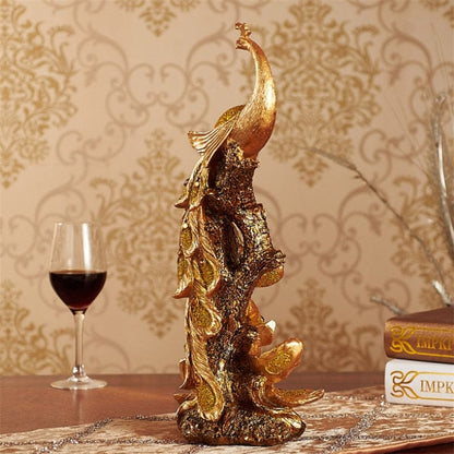 Statue of a Golden Peacock - Premium  from Fleurlovin - Just $159.95! Shop now at Fleurlovin