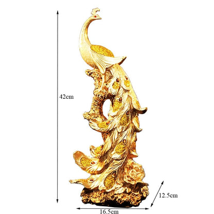 Statue of a Golden Peacock - Premium  from Fleurlovin - Just $159.95! Shop now at Fleurlovin