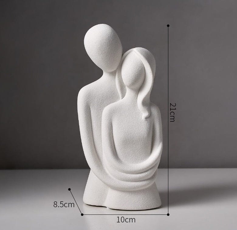 Escultura de una pareja abstracta