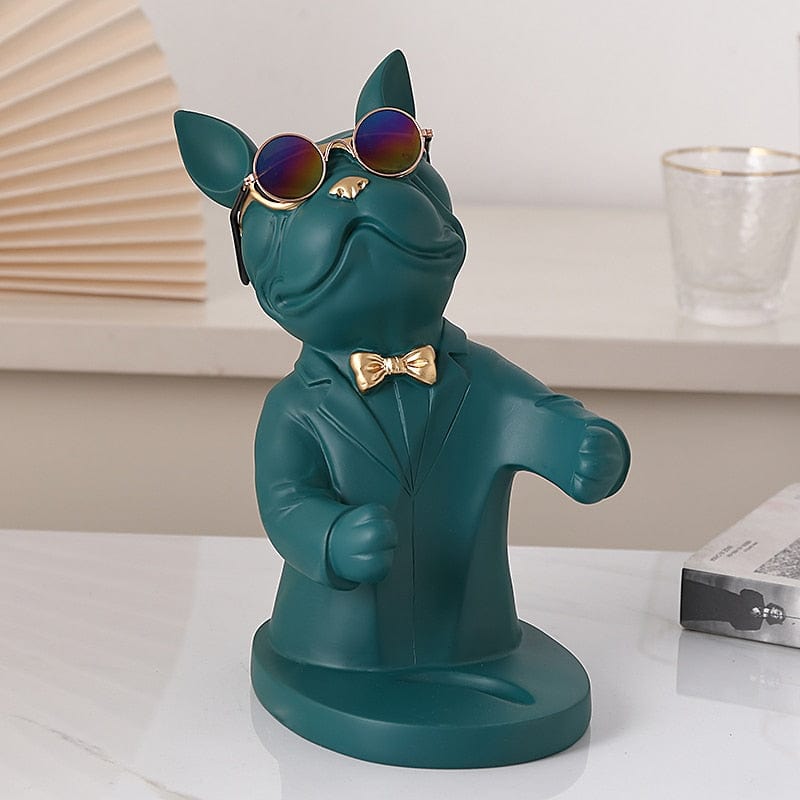 Wine Holder Shaped like a French Bulldog