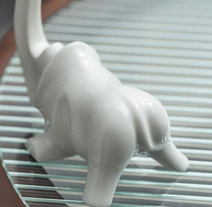 Figurine of a Rhino Made of Porcelain