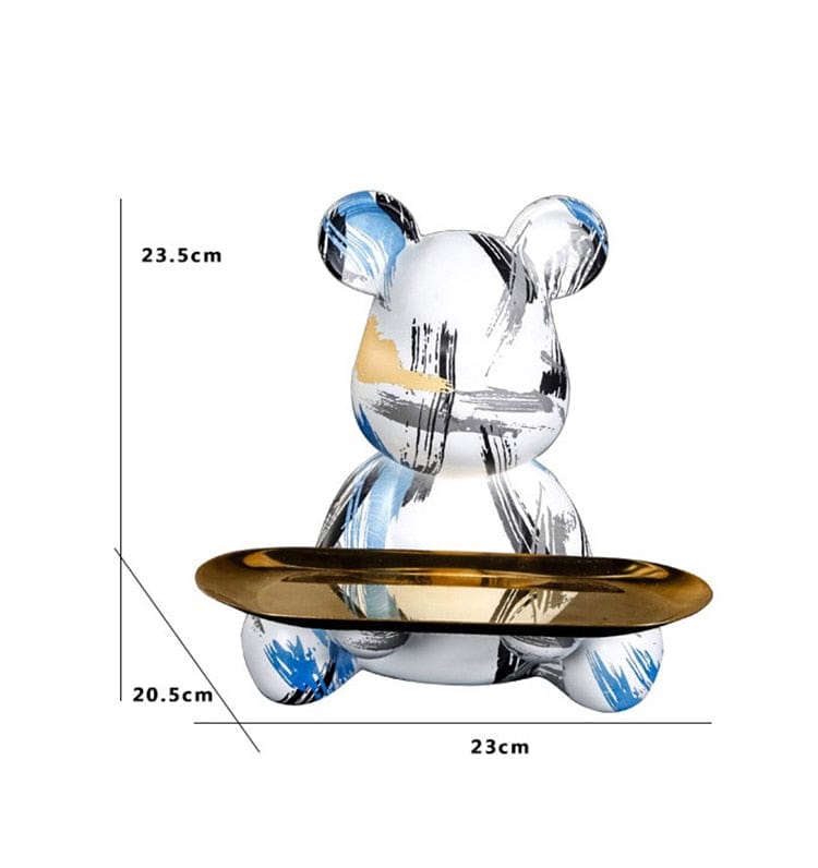 Figura de un oso con almacenamiento de graffiti