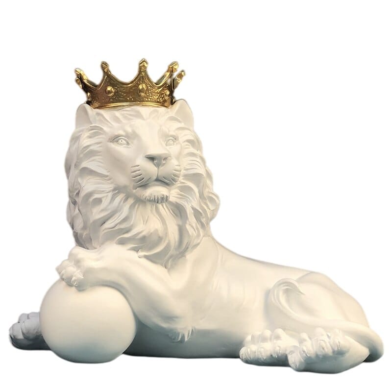 Ornamental Crown Lion Sculpture