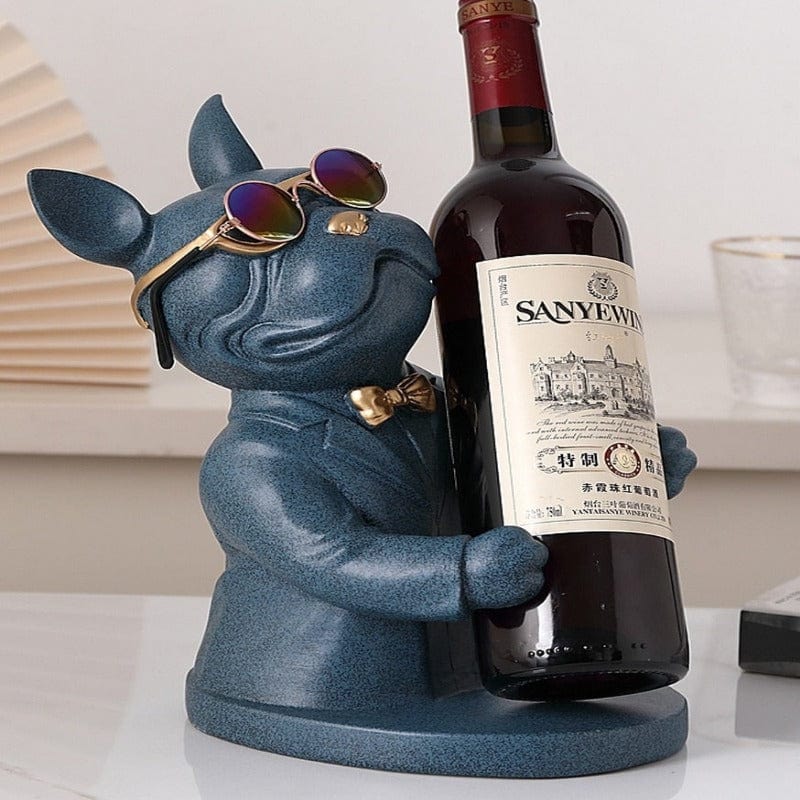 Wine Holder Shaped like a French Bulldog