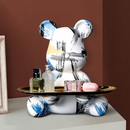 Figurine of a Bear with Graffiti Storage