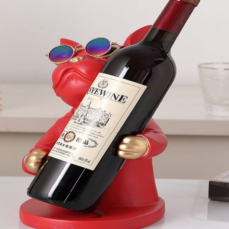 Wine Holder Shaped like a French Bulldog