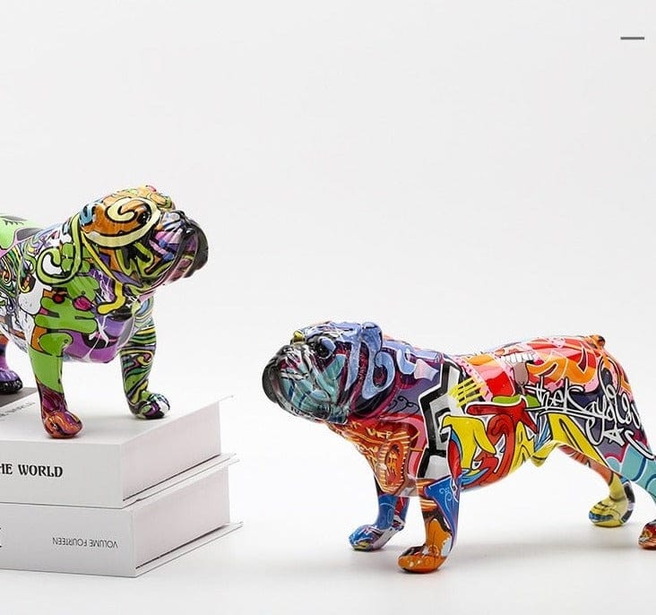 Bulldog Painted with Graffiti - Premium  from Fleurlovin - Just $129.95! Shop now at Fleurlovin