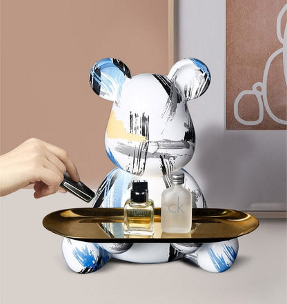 Figurine of a Bear with Graffiti Storage