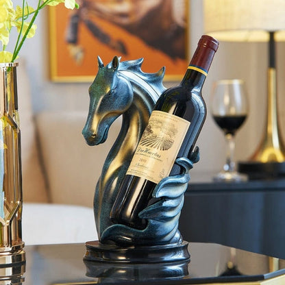 Wine Holder with Majestic Horse Design