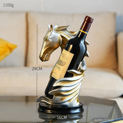 Wine Holder with Majestic Horse Design