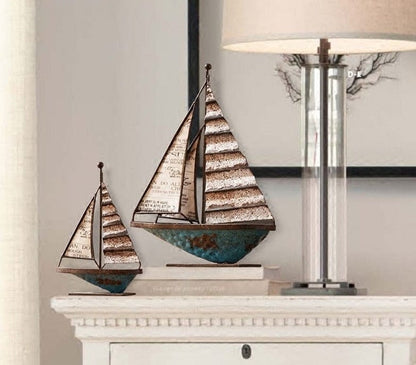 Retro Ornament of a Sailboat