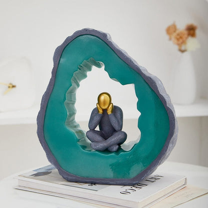 Sculpture of a Meditating Solitude - Premium  from Fleurlovin - Just $89.95! Shop now at Fleurlovin