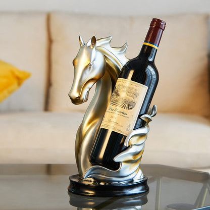 Wine Holder with Majestic Horse Design