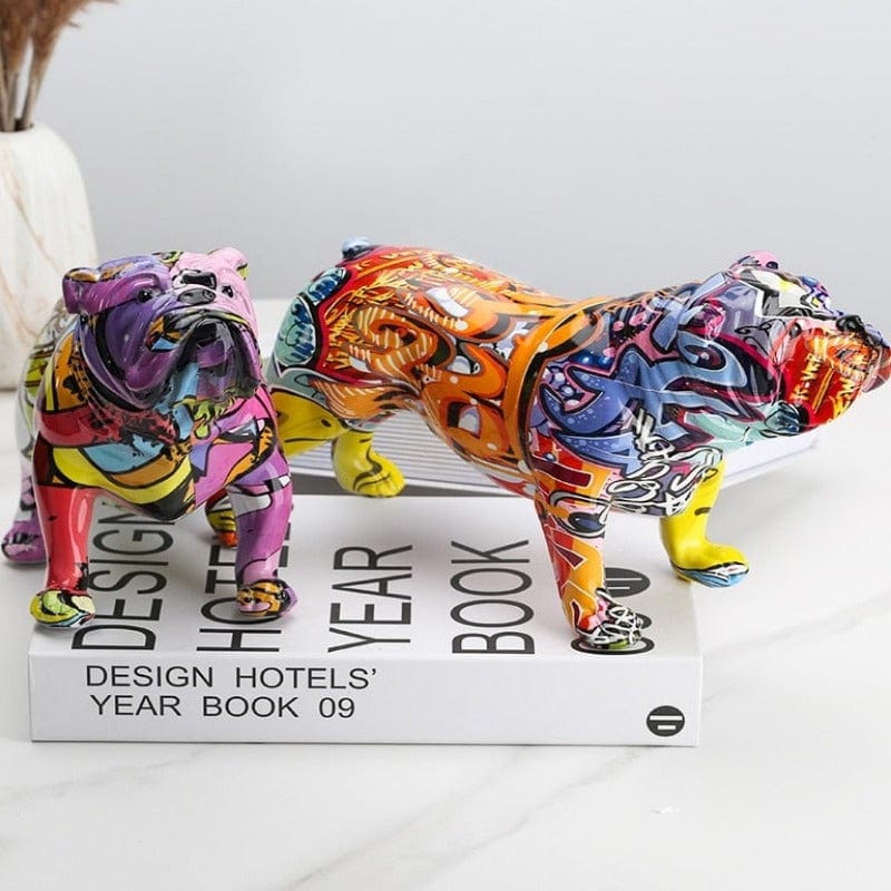 Bulldog Painted with Graffiti - Premium  from Fleurlovin - Just $129.95! Shop now at Fleurlovin